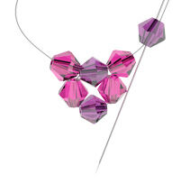 Beads looped on thread